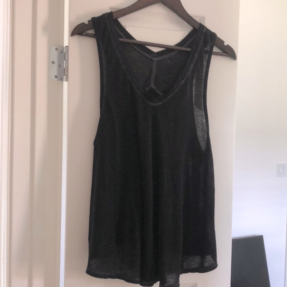 COPY - Black flowy tank.